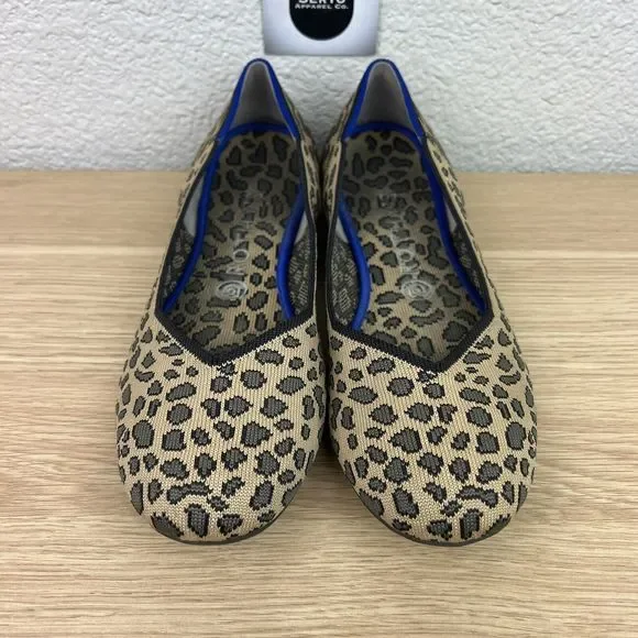 Rothys The Flat Leopard Print Round Toe Slip On Women's Size 9.5 - Picture 3 of 12